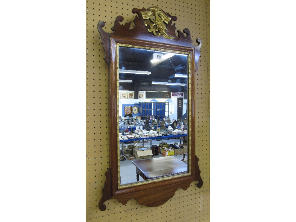 Appraisal: Early th century mahogany and gilt decorated wall mirror and