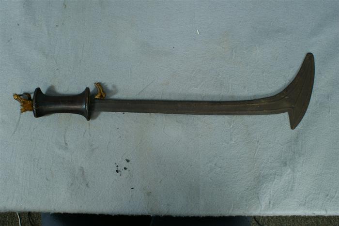 Appraisal: Wrought iron West African machete early th c with a