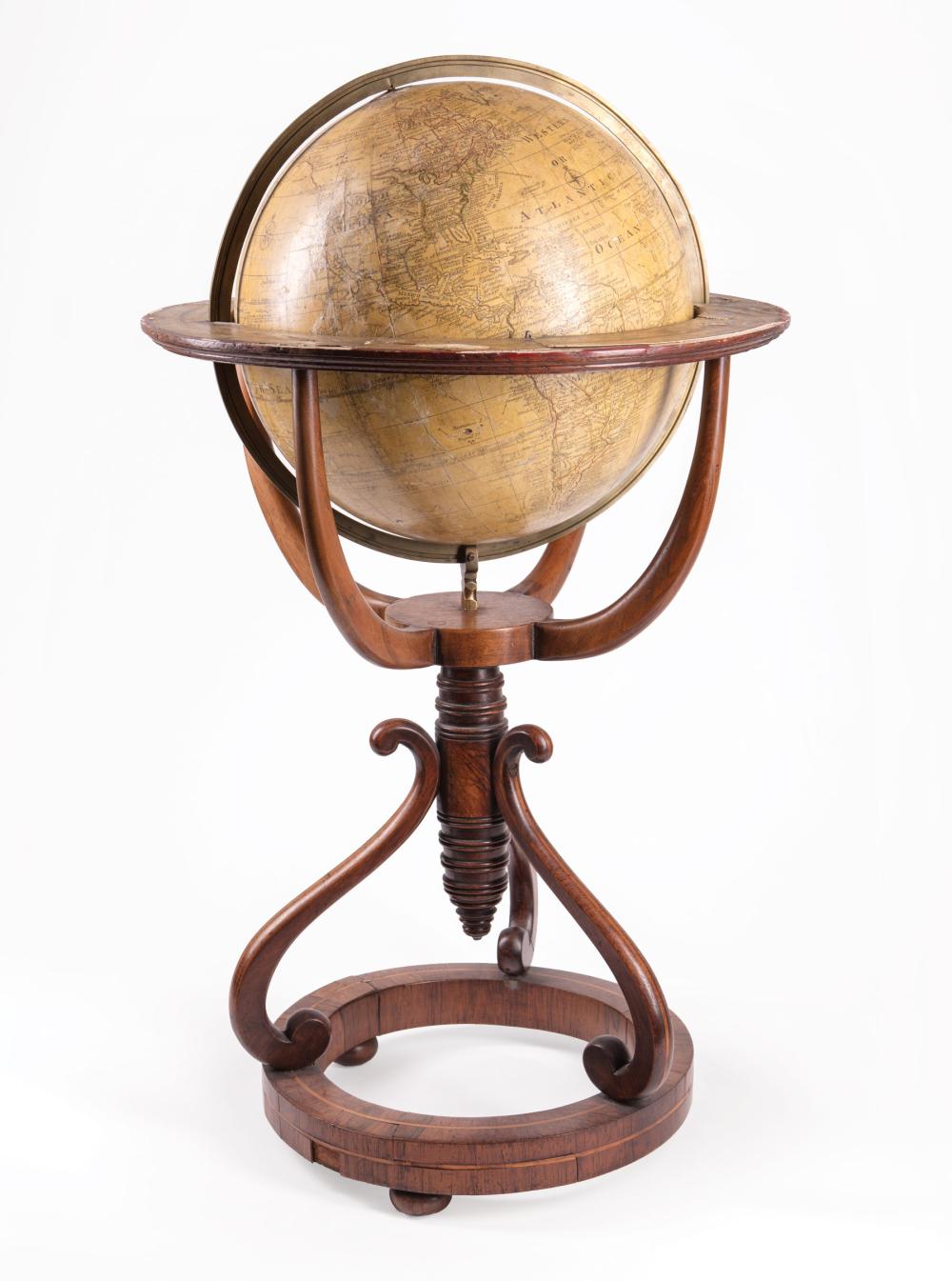 Appraisal: George III Twelve-Inch Terrestrial Floor Globe cartouche reading Ferguson's Terrestrial