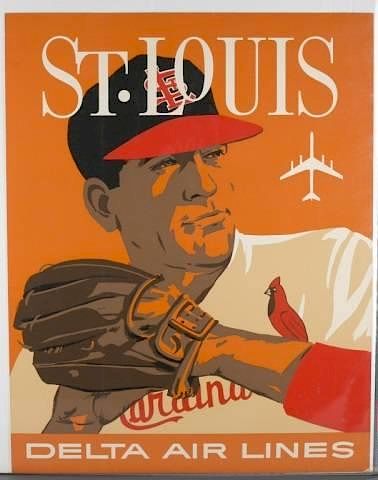 Appraisal: David Klein Poster St Louis for Delta Air Lines David