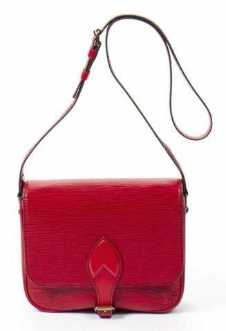 Appraisal: Louis Vuitton Cartouchiere crossbody bag in red Epi leather with