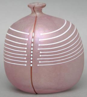 Appraisal: Bertil Vallien Swedish b - Pink Vase Blown glass Signed