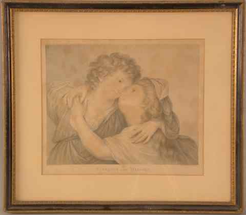 Appraisal: BARTALOZZI AFTER CIPRIANI BLACK AND WHITE ENGRAVING- ANGELICA AND MEDORA