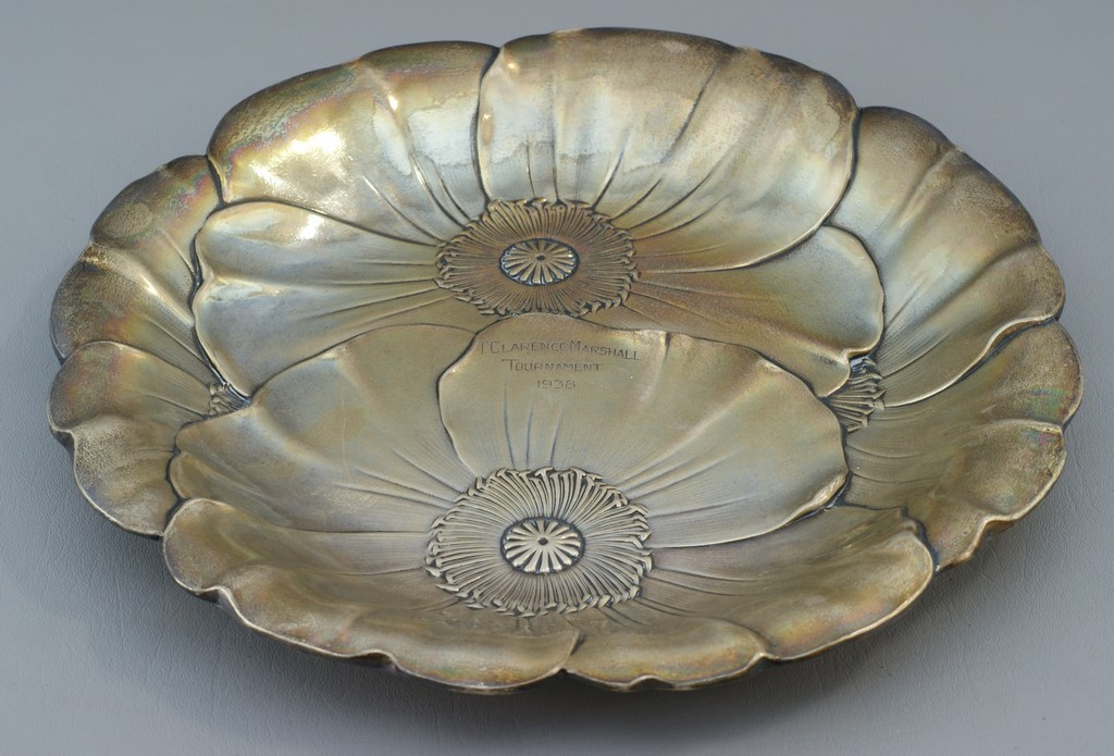 Appraisal: Wallace sterling silver double floral tray numbered on bottom presentation