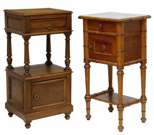 Appraisal: lot of French nightstands late th c comprising Henri II