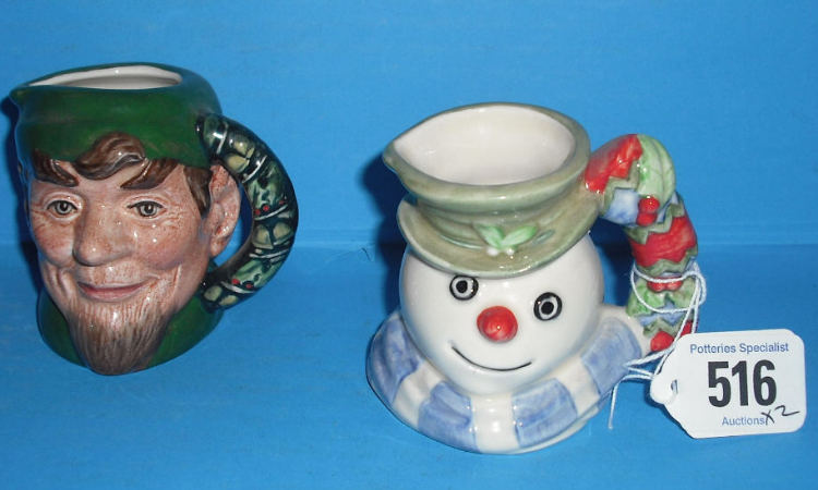 Appraisal: Royal Doulton miniature Character jugs Elf D and Christmas Cracker