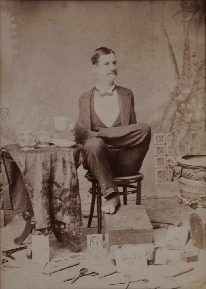 Appraisal: CHAS EISENMANN NEW YORK ARMLESS MAN Toned albumen cabinet card