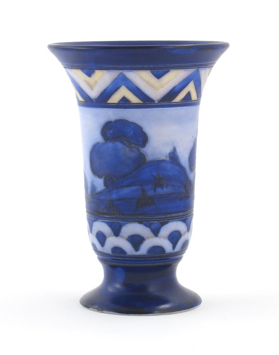 Appraisal: Dawn a Moorcroft Pottery footed vase designed by William Moorcroft