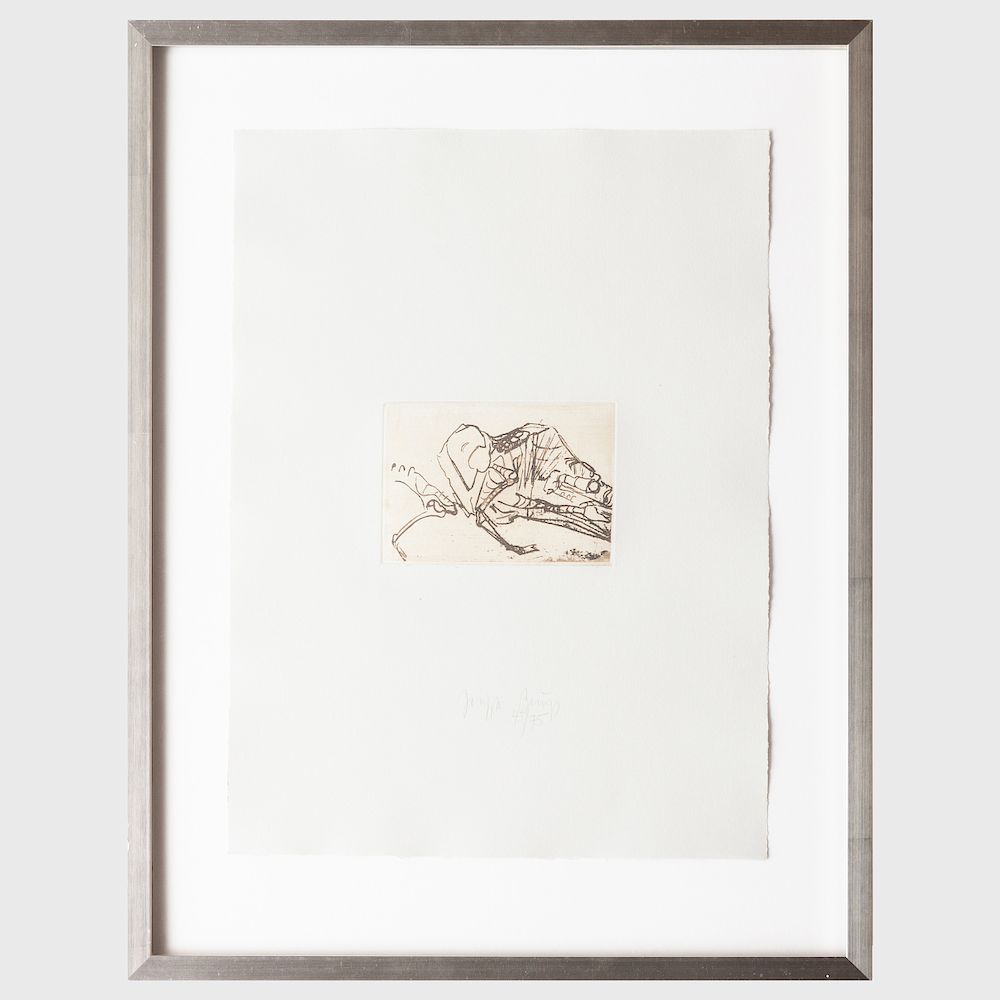 Appraisal: Joseph Beuys - Sheep's Skeleton from Tears Suite Etching in