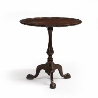 Appraisal: Chippendale Style Tilt Top Tea Table mid th century mahogany