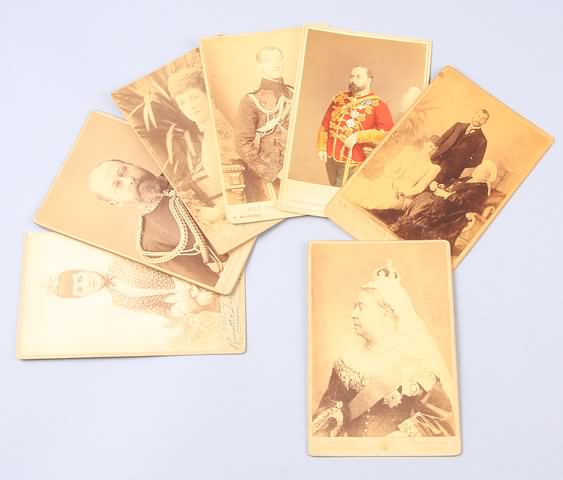 Appraisal: Group of cabinet cards of English Royalty including Queen Victoria