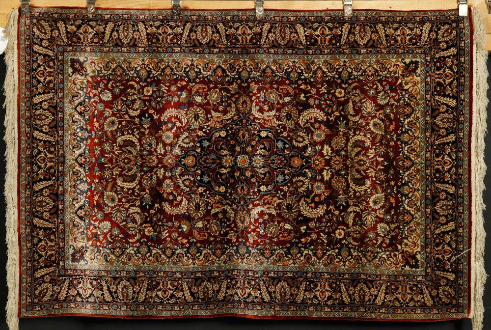 Appraisal: - Late th Early th C Persian Silk Rug Late