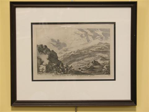 Appraisal: EUROPEAN ITALIAN LANDSCAPE Etching x in Framed inscribed in German