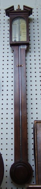 Appraisal: A mahogany barometer early th century reproduction detailed 'I Blatt