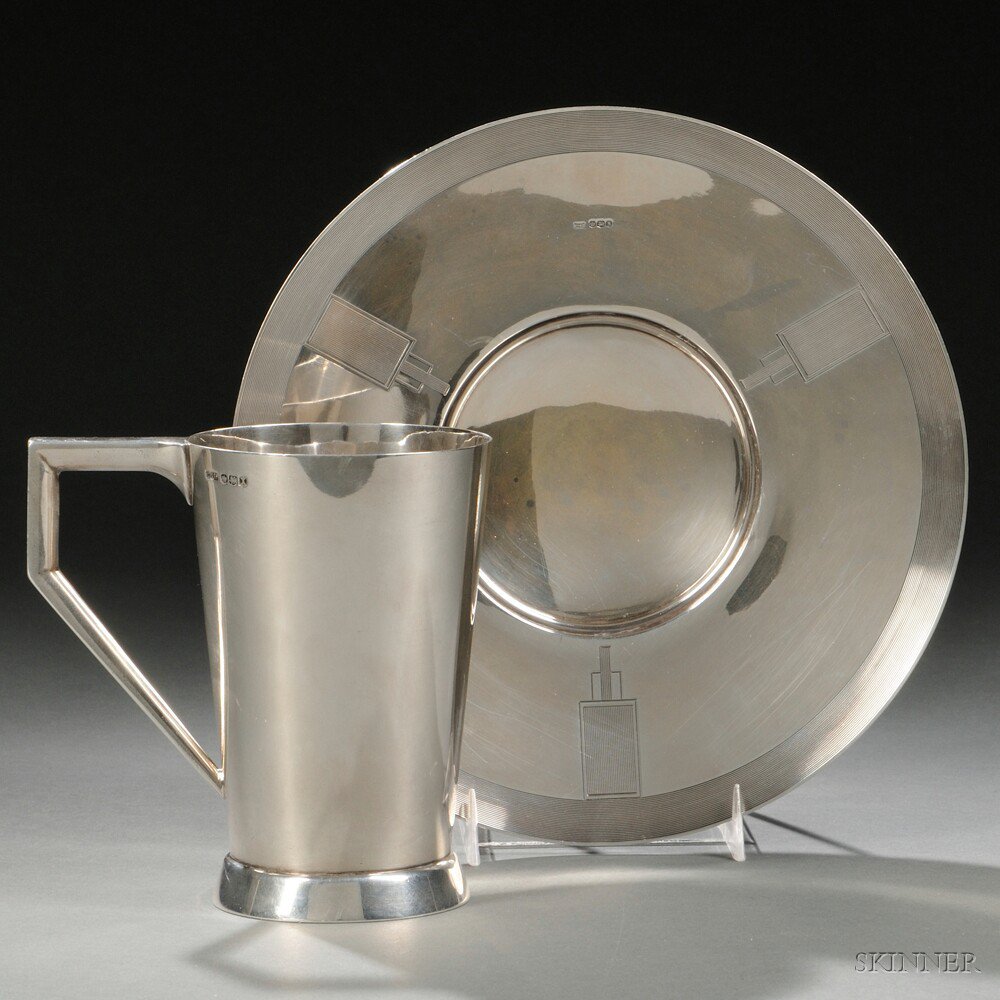 Appraisal: George V Sterling Silver Art Deco Tazza Sheffield - Walker