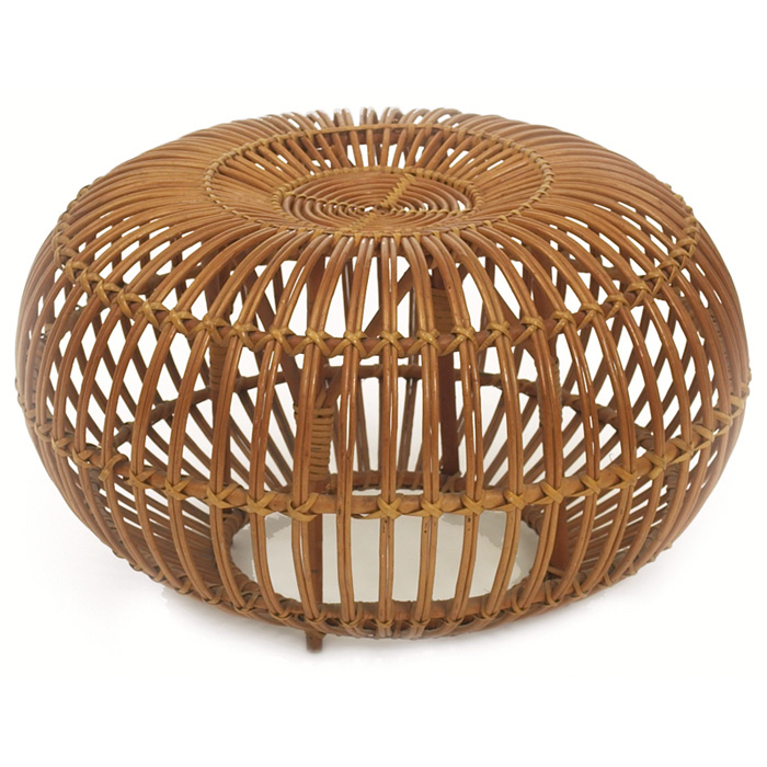 Appraisal: Franco Albini stool by Vittorio Bonacina Italy attribution s rattan