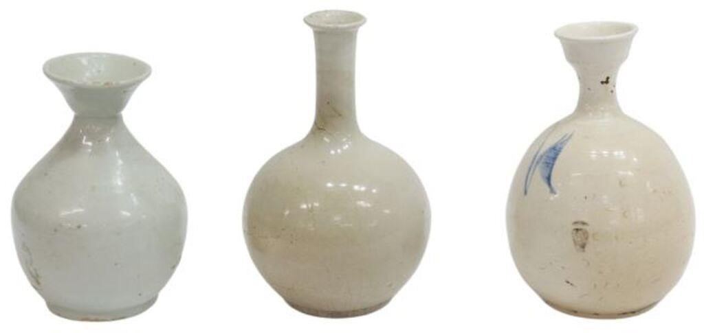 Appraisal: lot of Korean ceramic bottles bottle vases Yi Choson Joseon