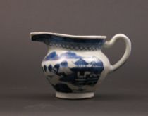 Appraisal: Table Syrup Pitcher ca A round blue and white Canton