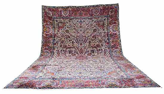 Appraisal: Persian Kerman carpet circa ' '' x ' '' Provenance