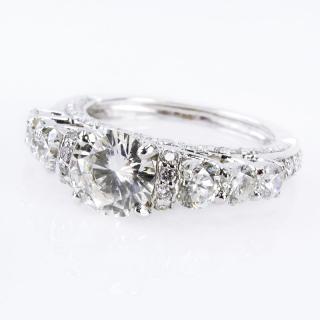 Appraisal: Approx Carat Round Brilliant Cut Diamond and Karat White Gold