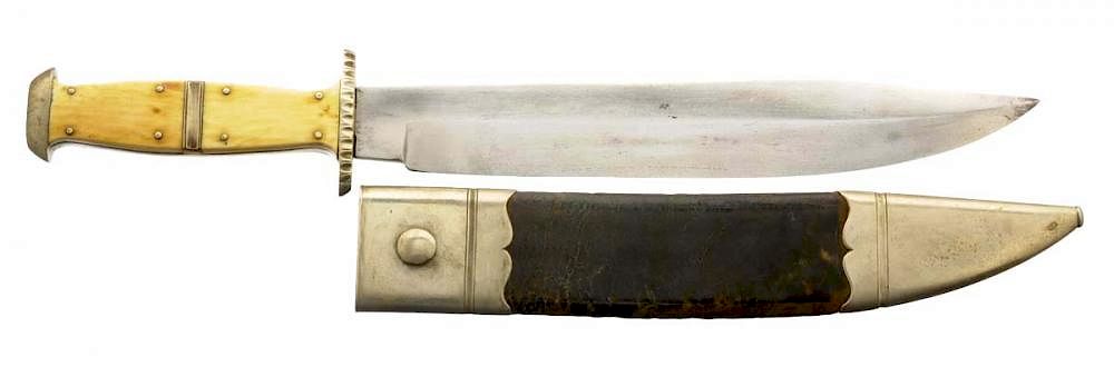 Appraisal: New York Bowie Knife by Chevalier Marked on blade by