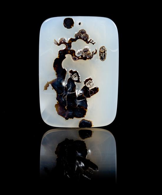 Appraisal: Sale Lot A Carved Agate Pendant suzhou school possibly th