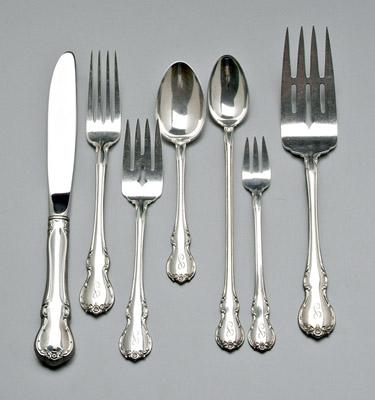 Appraisal: Towle sterling flatware pieces French Provincial monograms detailed list available