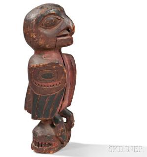 Appraisal: Northwest Coast Carved and Painted Wood Bird c last quarter