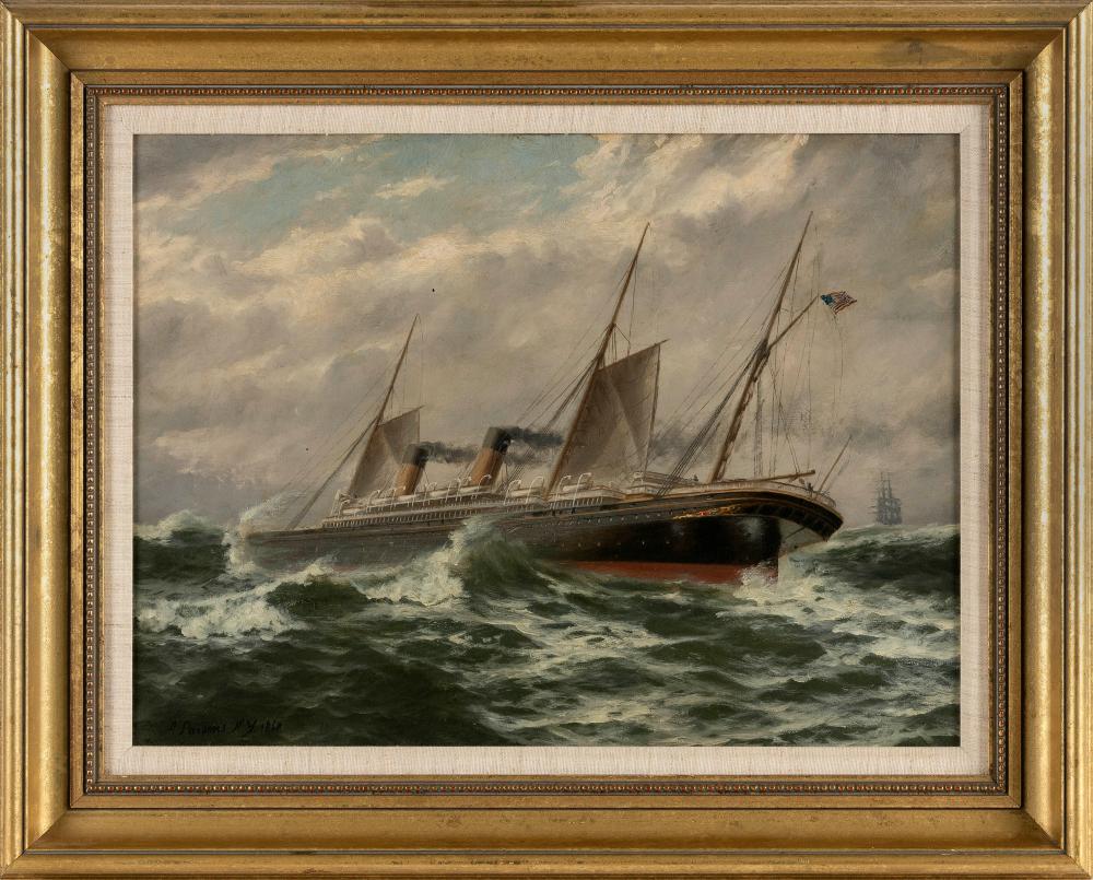 Appraisal: A PARSONS AMERICA TH CENTURY STEAM SAIL SHIP IN ROUGH