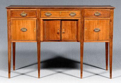 Appraisal: Southern inlaid walnut sideboard three drawers over four cabinet doors