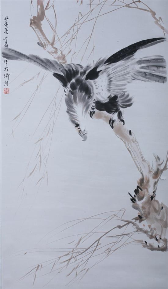 Appraisal: AFTER ZHANG SHUQI Chinese - EAGLE Ink and color on