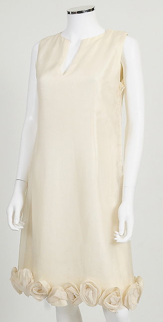 Appraisal: A white s Christian Dior Boutique shift dress with matching