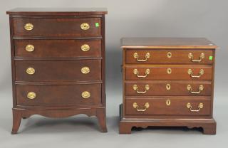 Appraisal: Two mahogany diminutive four drawer chests one is Council ht