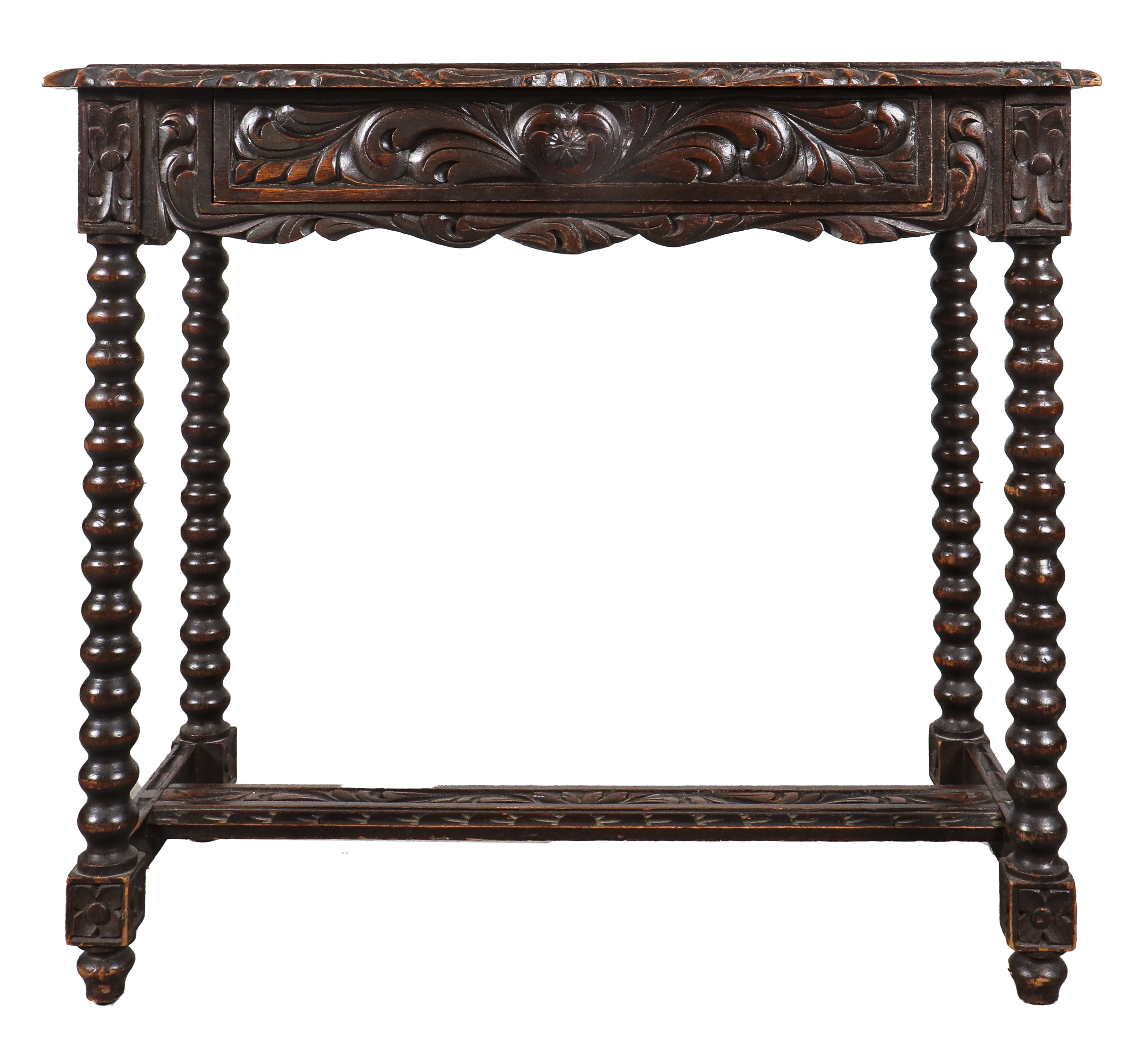 Appraisal: BAROQUE REVIVAL CONSOLE OR CENTER TABLE Continental Baroque revival carved