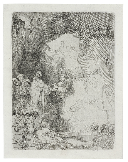 Appraisal: REMBRANDT VAN RIJN The Raising of Lazarus Small Plate Etching