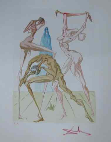 Appraisal: ATTRIBUTED TO SALVADOR DALI COLOR LITHOGRAPH Spain - titled from