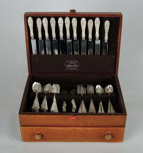 Appraisal: -PIECE CASED STERLING FLATWARE SET BY STIEFF CO IN THE