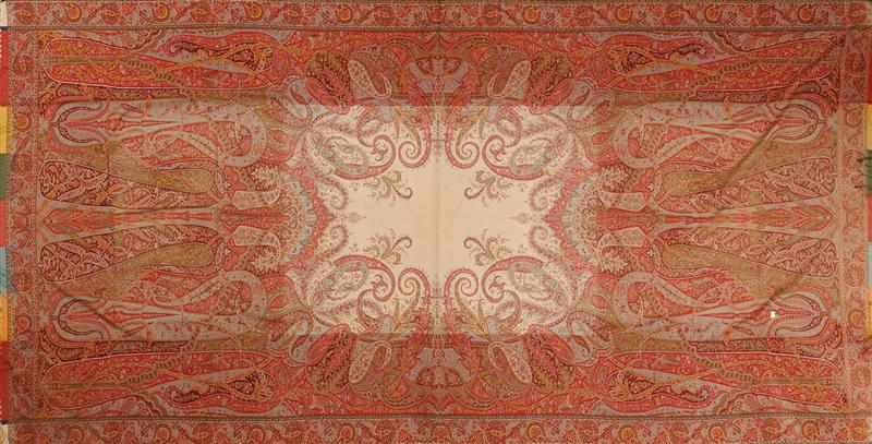 Appraisal: FOUR PAISLEY PATTERN TABLE COVERS