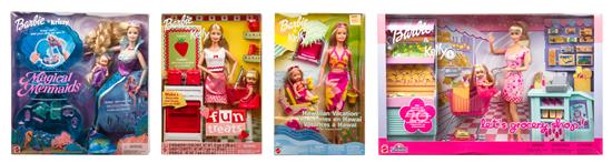 Appraisal: Sale Lot Four Barbie and Friends Sets model b including