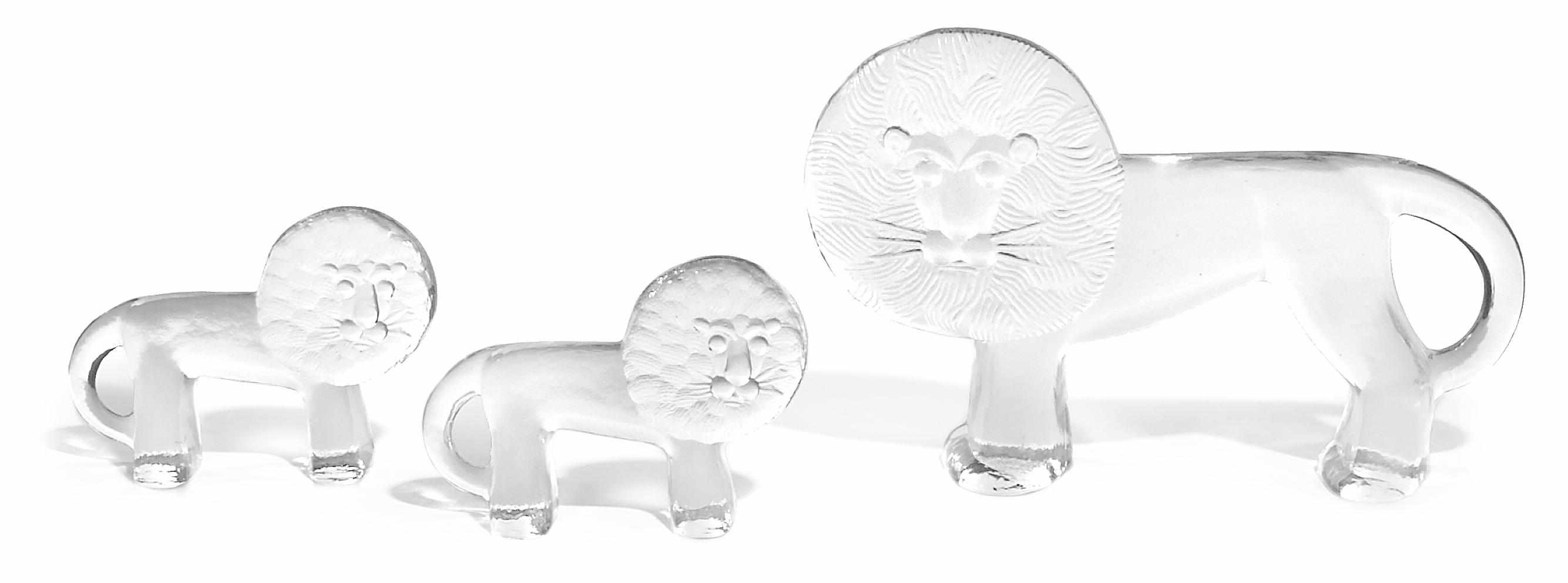 Appraisal: A Bertil Valien glass lion for Kosta Boda s from