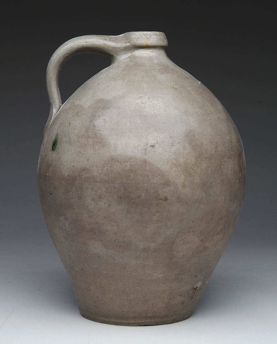 Appraisal: THREE GALLON STONEWARE OVOID JUG Impressed mark E L Farrar