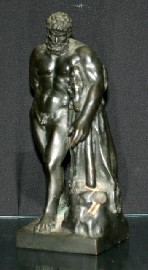 Appraisal: A bronze figure of Hercules after the antique cms high