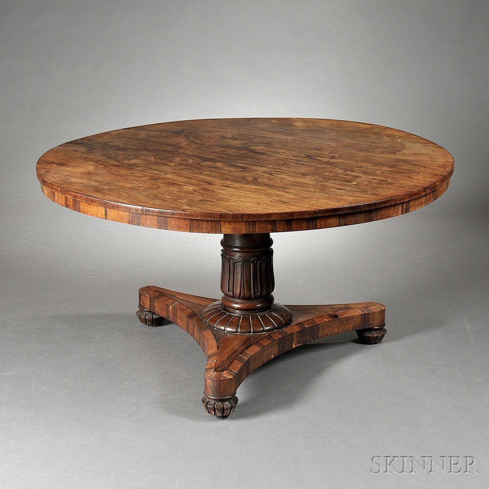 Appraisal: William IV Rosewood-veneered Breakfast Table England second quarter th century