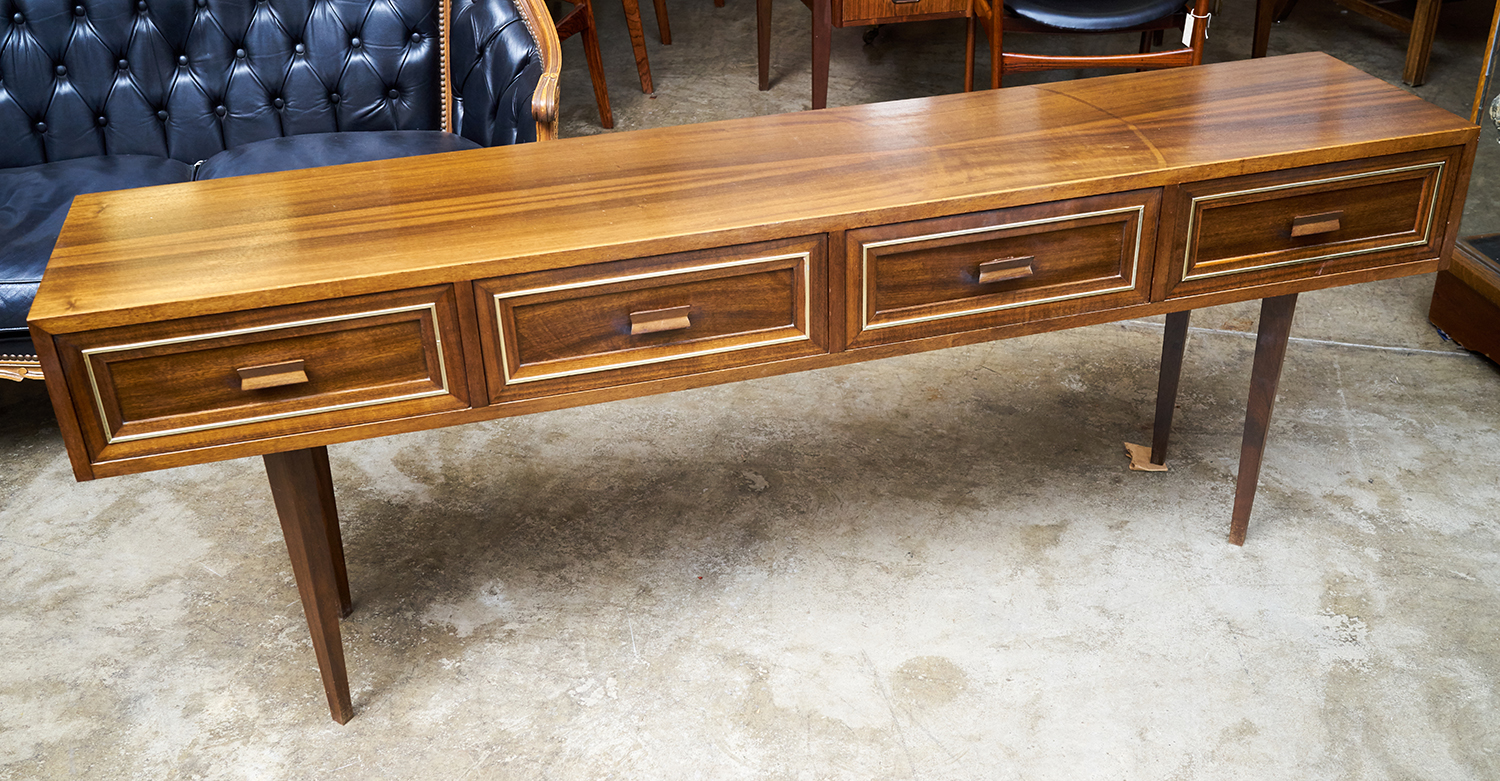 Appraisal: A s AUSTRALIAN DARIO ZOUREFF HALL TABLE Blackbean four drawers