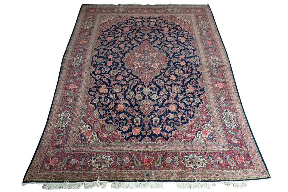 Appraisal: TABRIZ-STYLE CARPETCondition with wear tear and missing pieces to edges