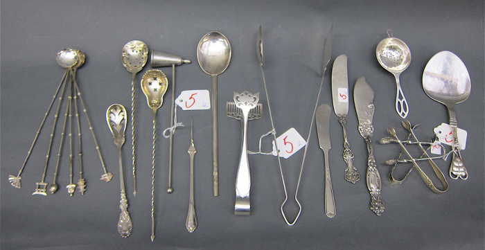 Appraisal: PIECES ASSORTED SILVER FLATWARE Georg Jensen fine silver pastry server