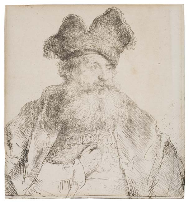 Appraisal: REMBRANDT VAN RIJN Old Man with a Divided Fur Cap