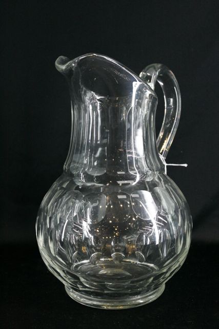 Appraisal: A George III panel-cut glass water jug cm high