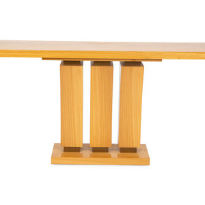 Appraisal: A Contemporary Maple Console Table LATE TH CENTURY Height x