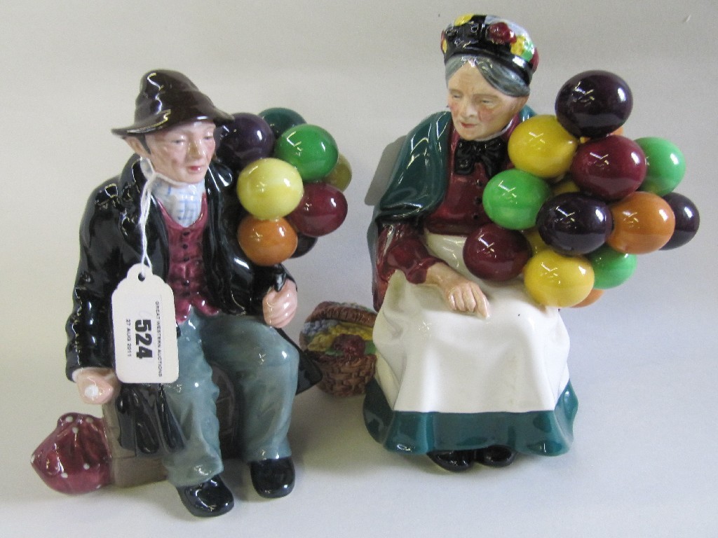 Appraisal: Two Royal Doulton figures The Balloon Man HN and The